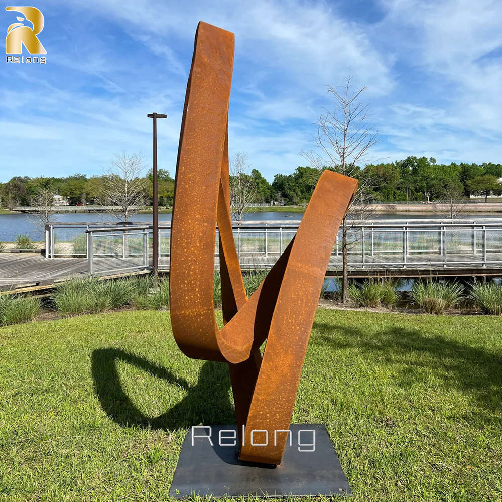 decorative corten art sculpture