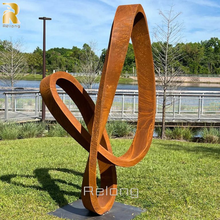 decorative weathering steel sculpture