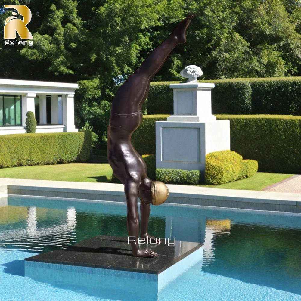 diving man sculpture for swimming pool