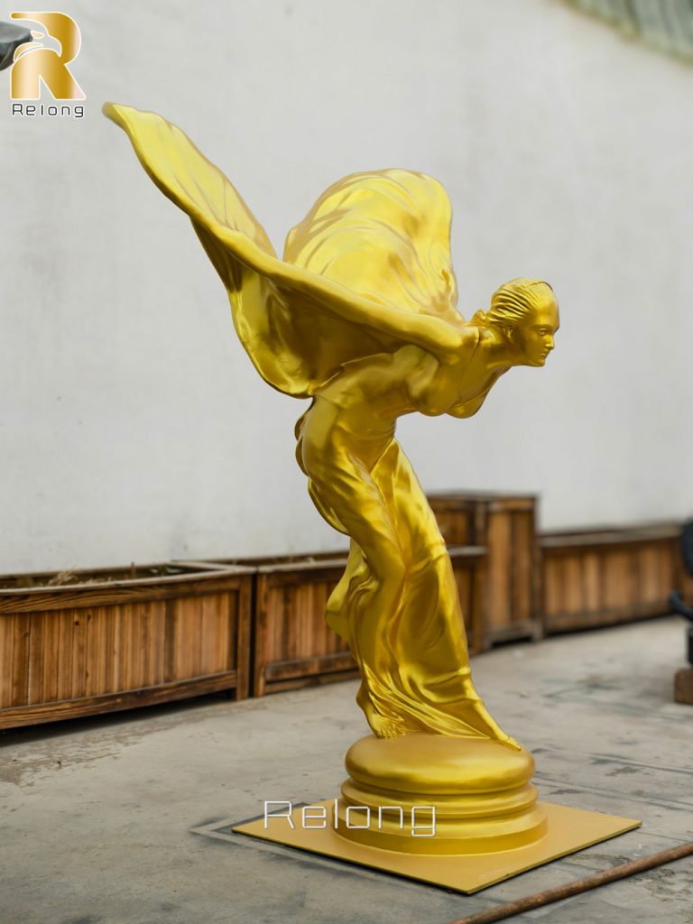 gold bronze Spirit of Ecstasy Sculpture