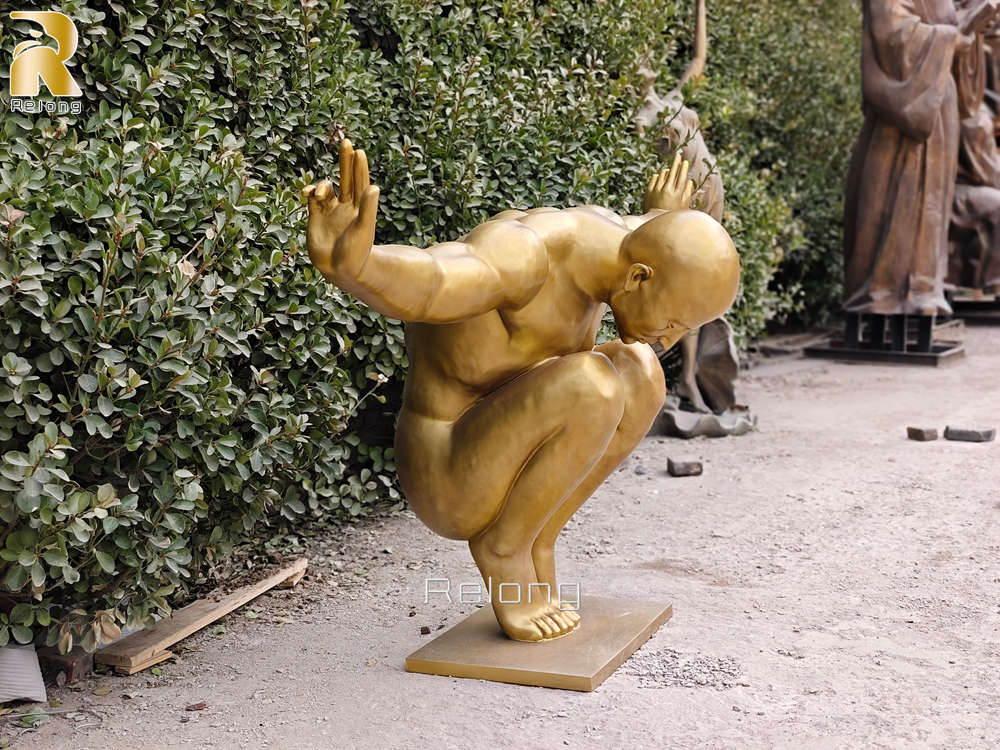 life size diving man sculpture