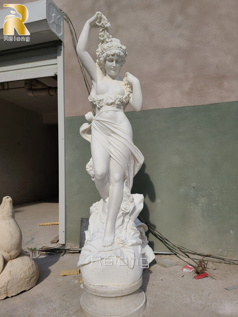 life size marble goddess flora statue
