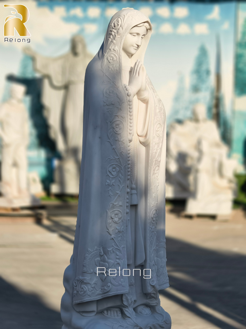 life size marble mother mary statue