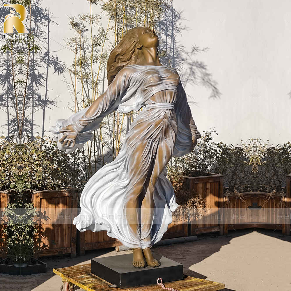 luo li rong veiled sculpture for garden decor
