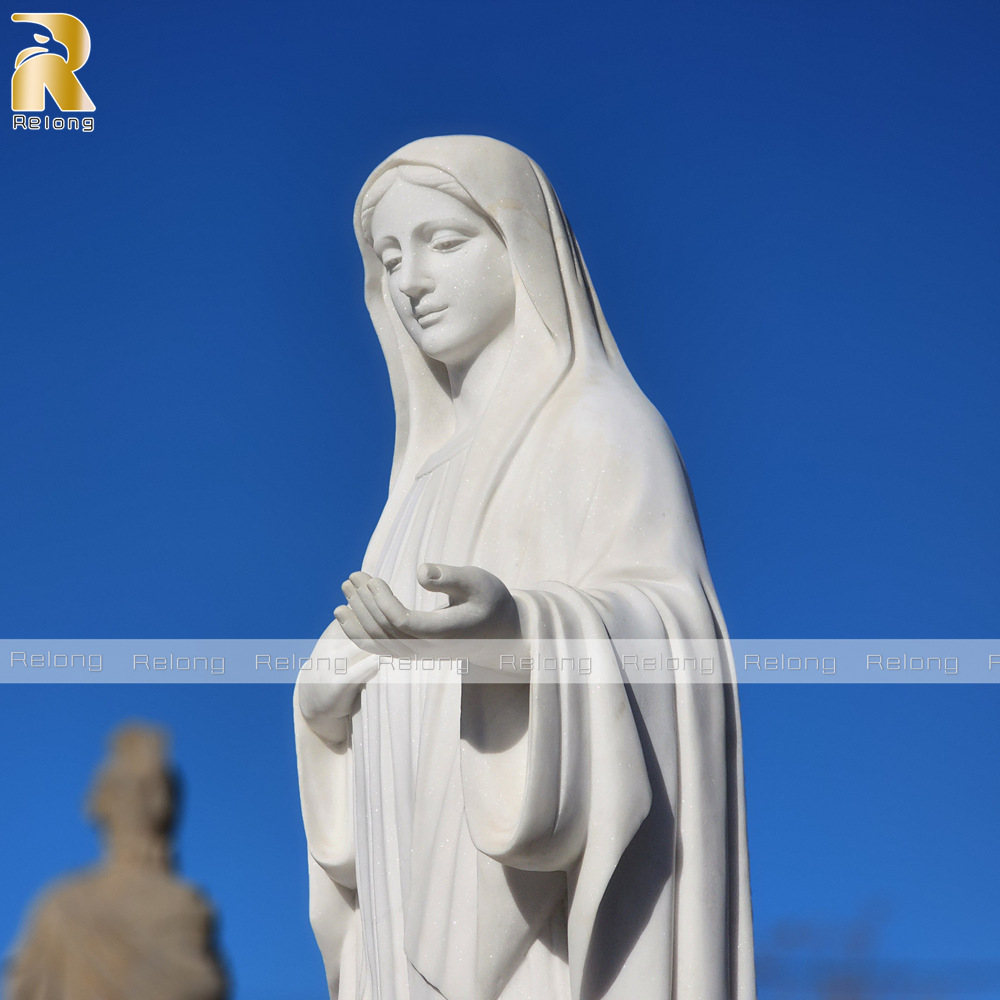 marble Virgin Mary details