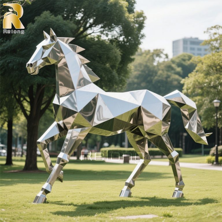 metal horse sculpture