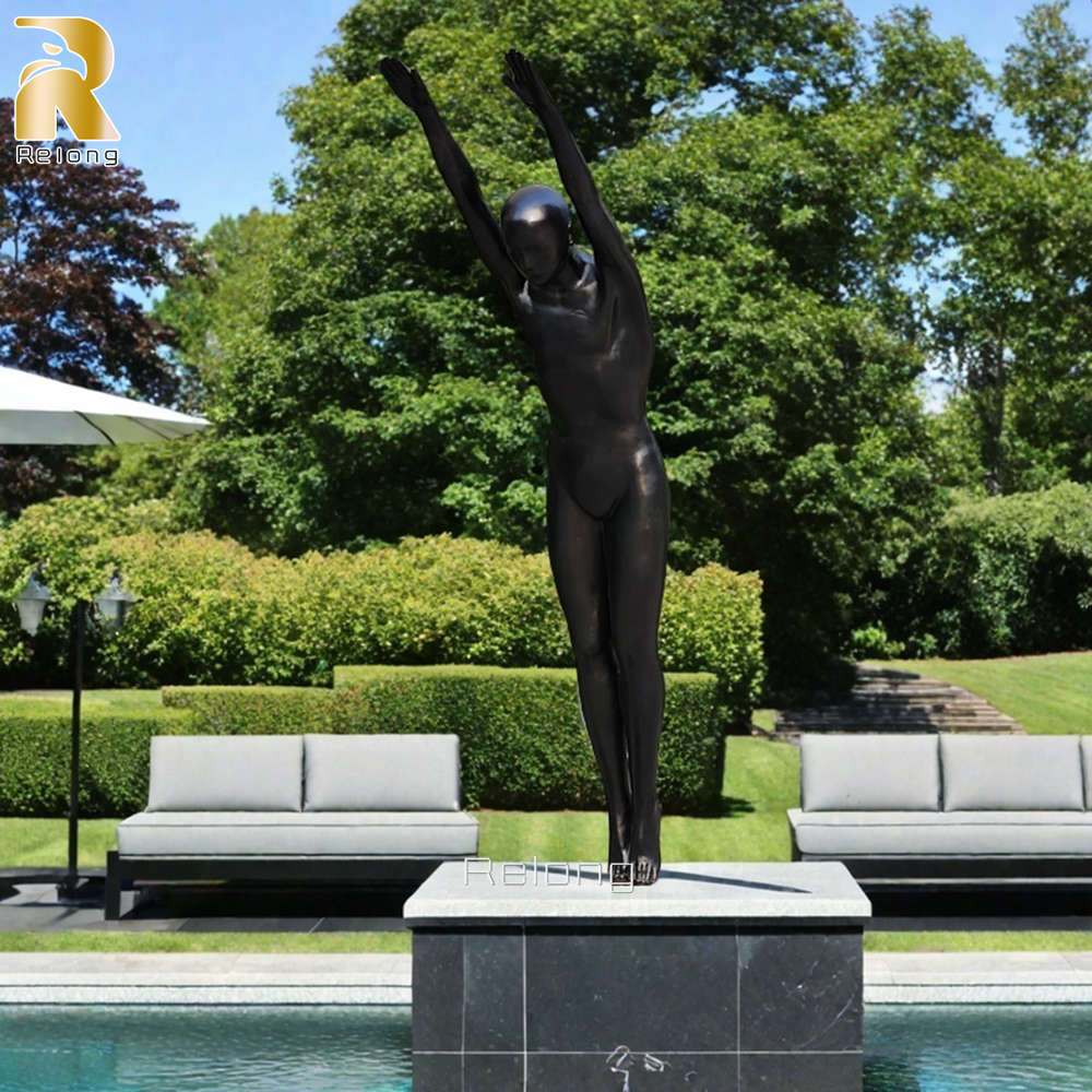 outdoor diving man sculpture