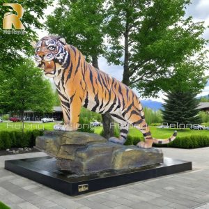 decorative bronze tiger statue