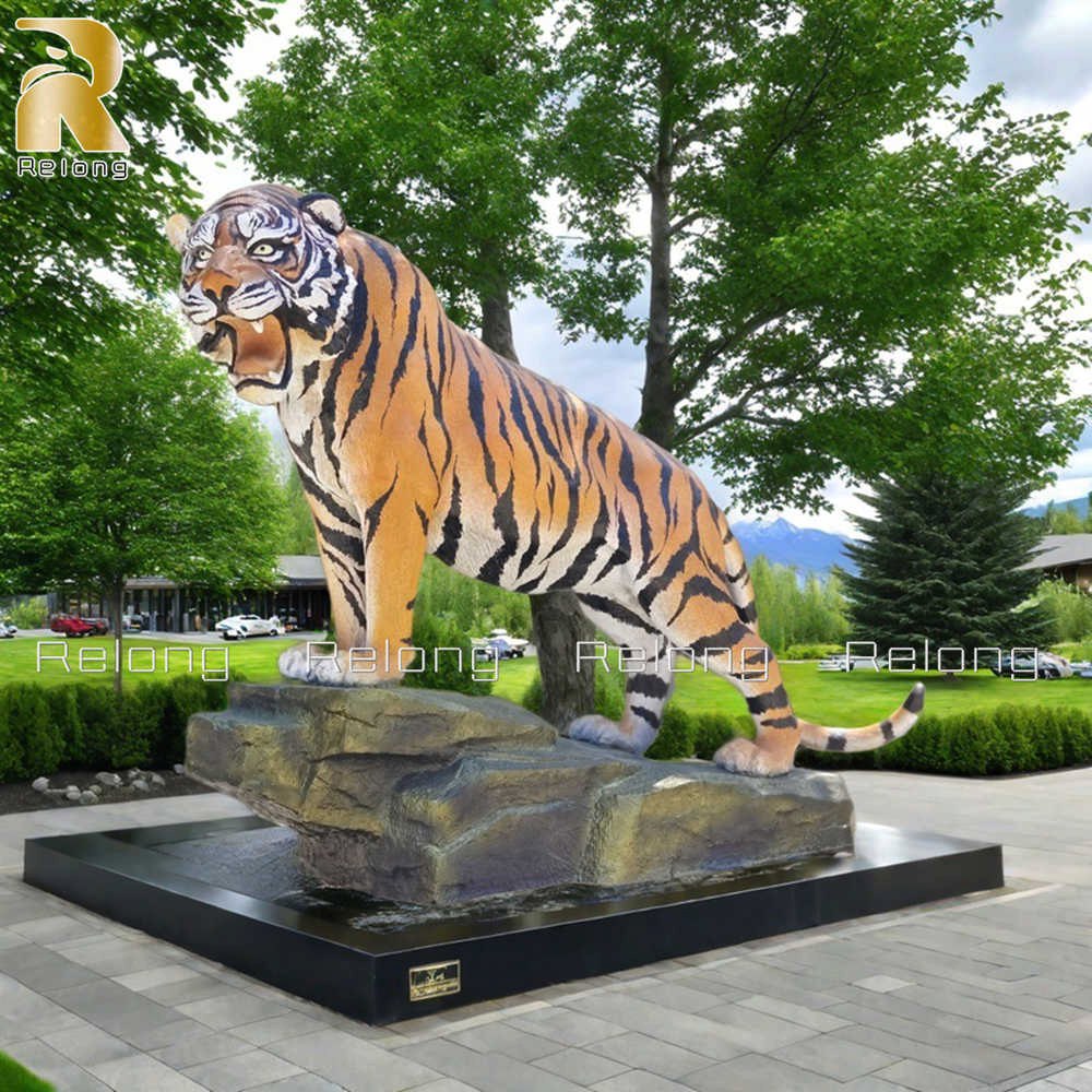 decorative bronze tiger statue