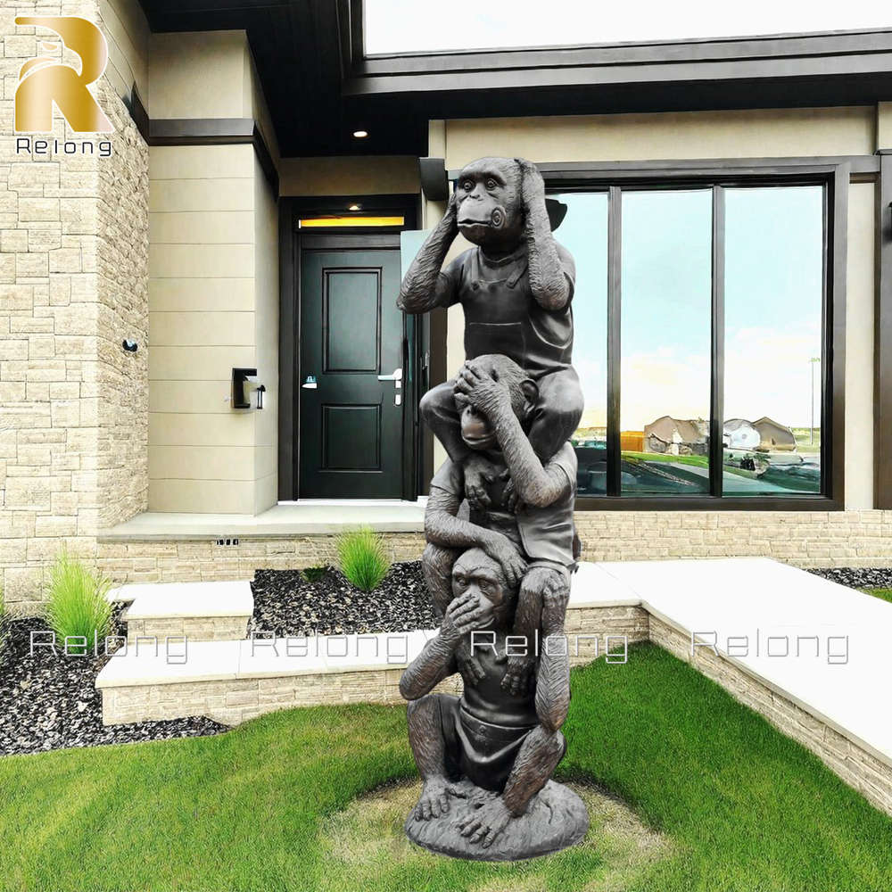 custom three wise monkeys statue