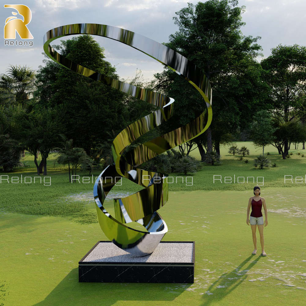high polished ribbon sculpture