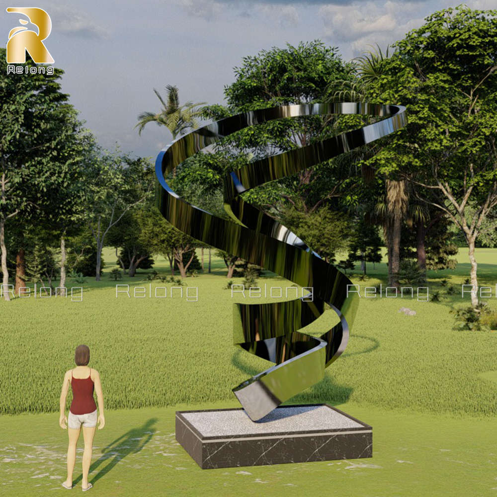 large decorative ribbon sculpture
