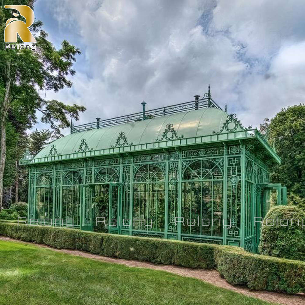 large wrought iron greenhouse