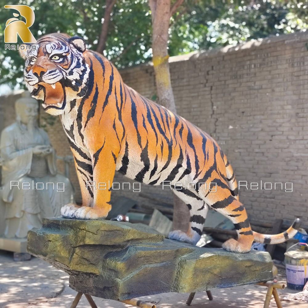 lifelike tiger statue