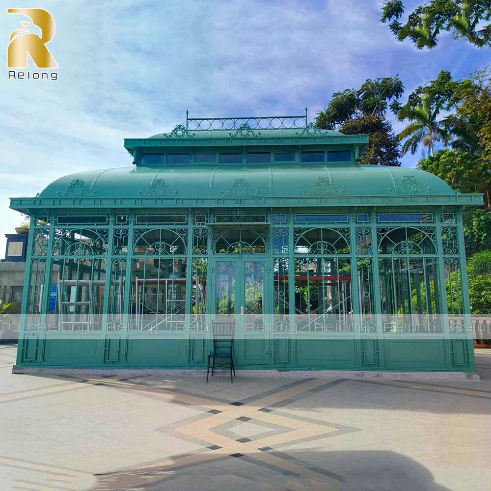 luxury wrought iron greenhouse