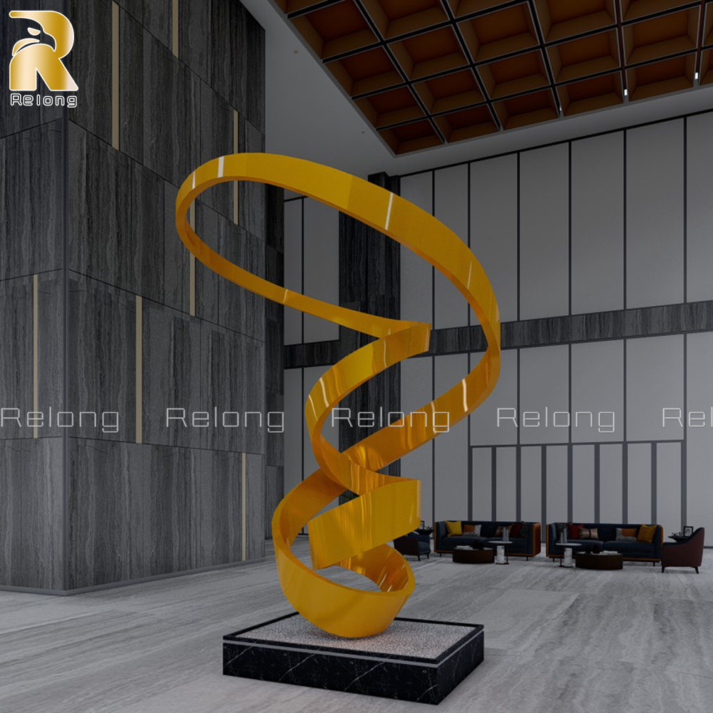 metal ribbon sculpture