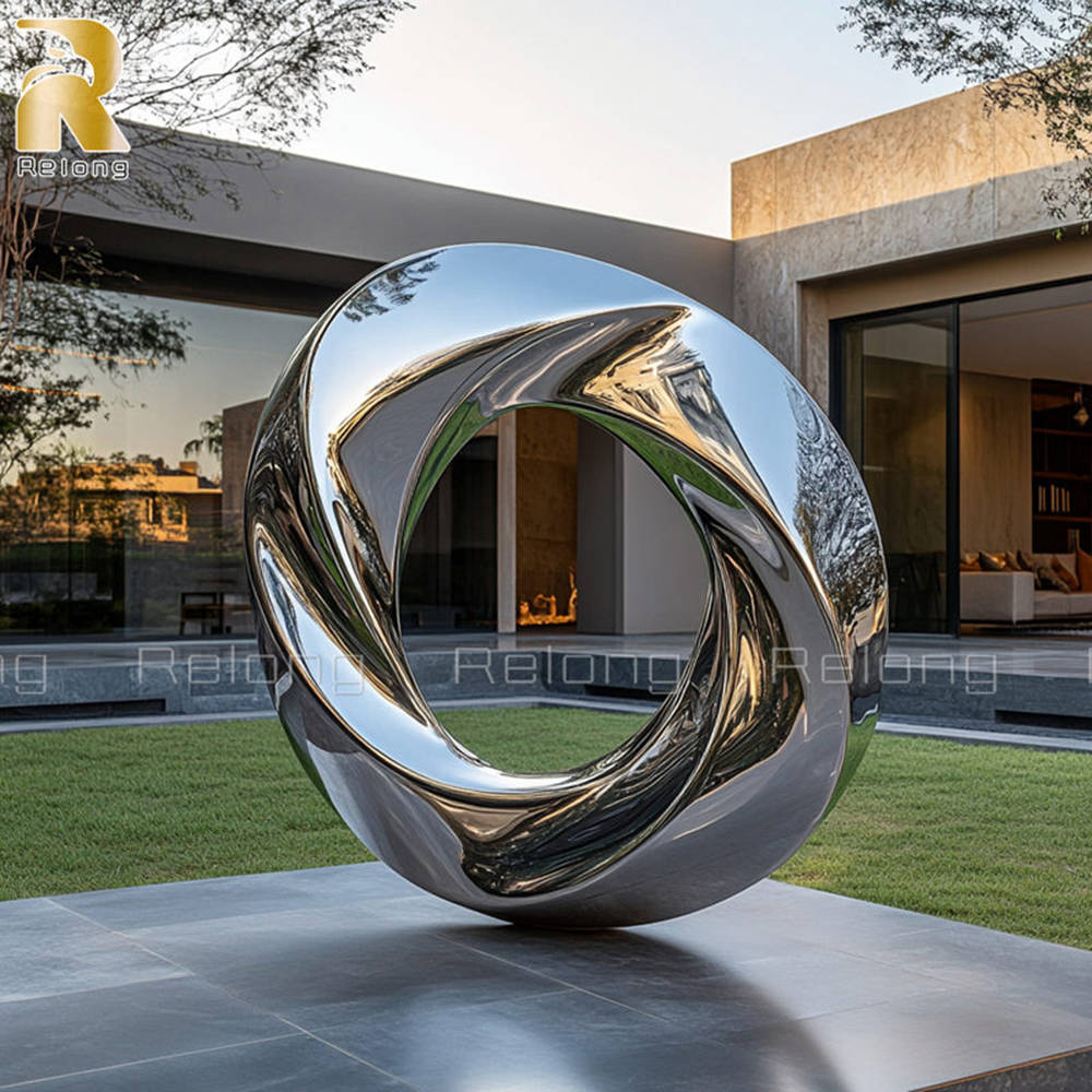 modern stainless steel sculpture