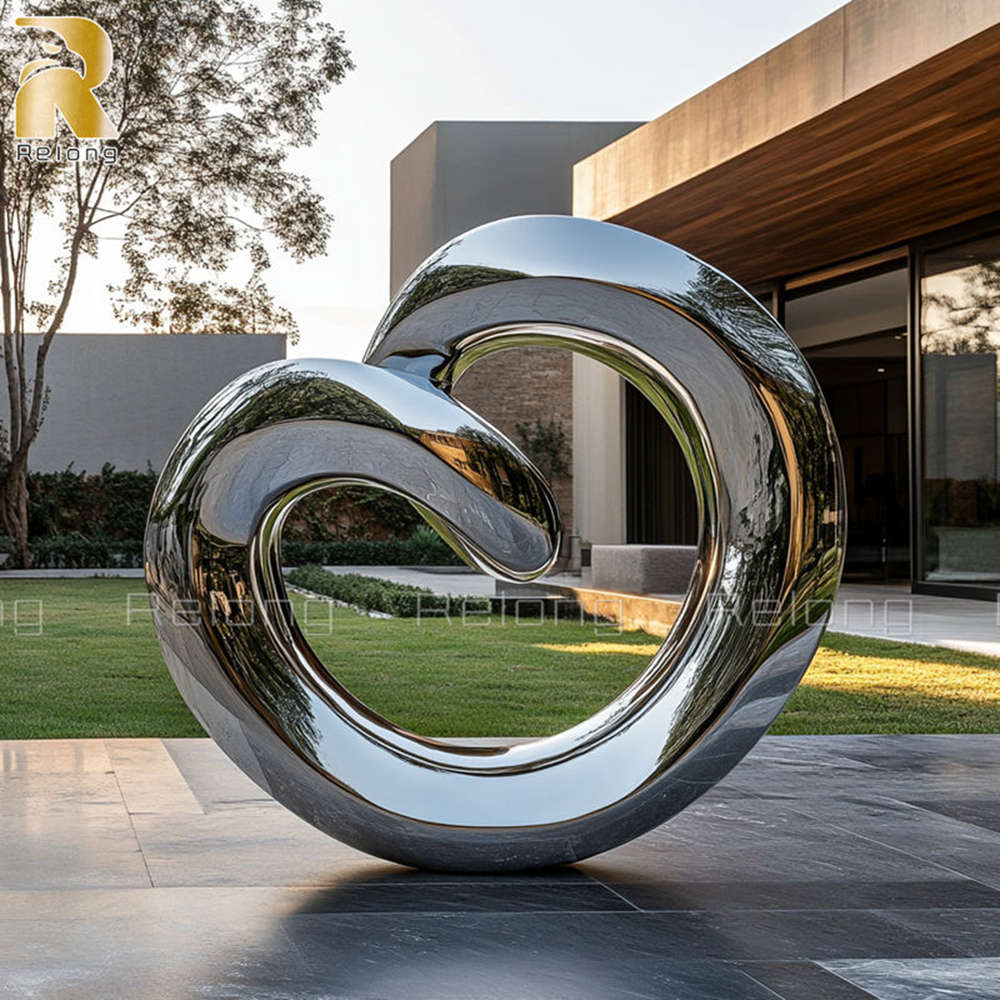 outdoor modern steel sculpture