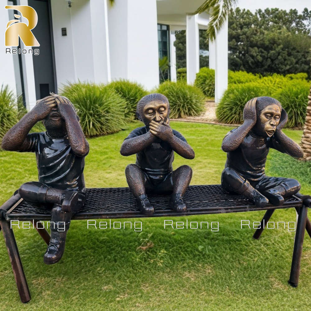 three wise monkeys statue for garden