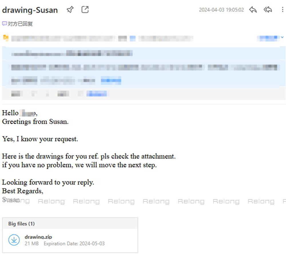 Relong professional designer team created the drawings for our clients