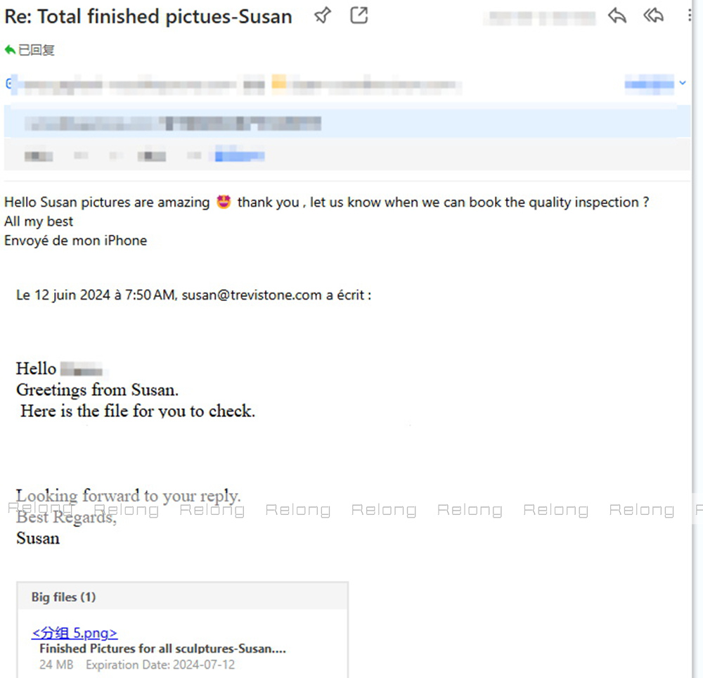 We took many photos and do a very professional report to the client during the production