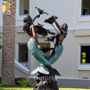 life size bronze mermaid statue fountain