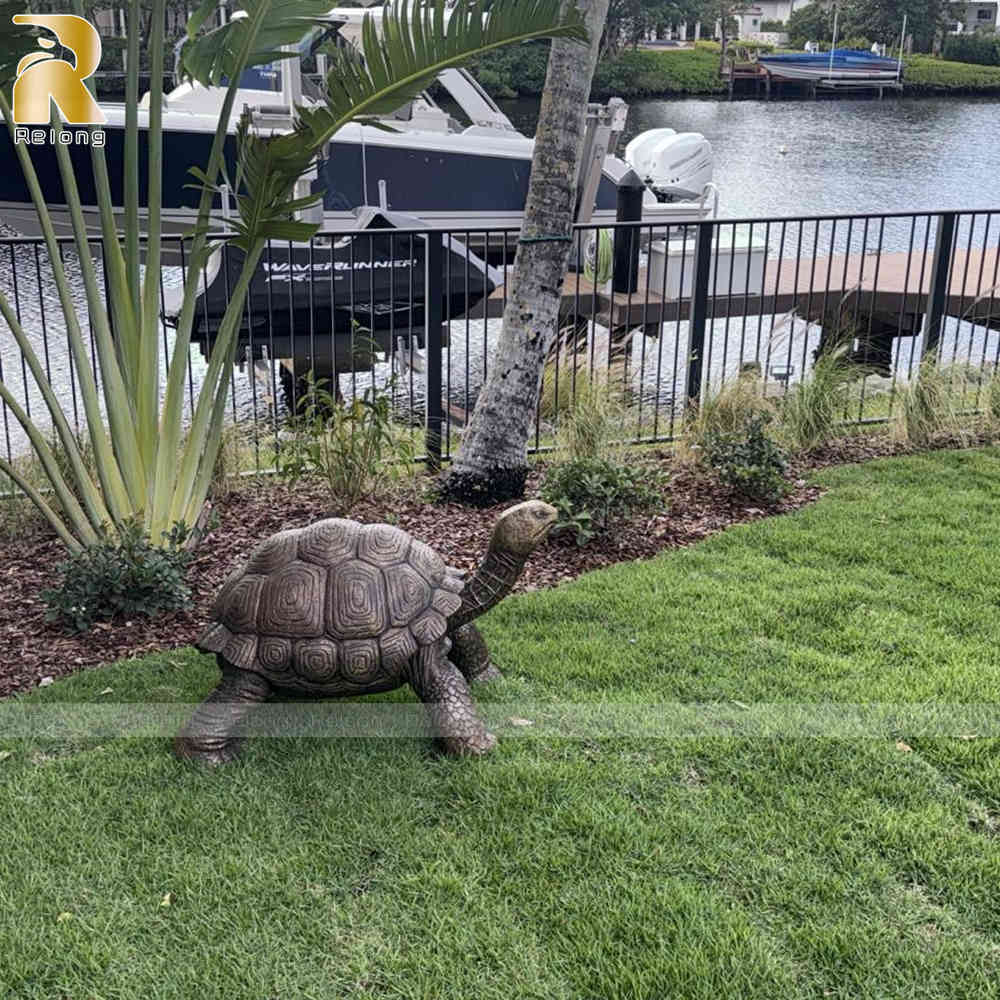 bronze tortoise sculpture