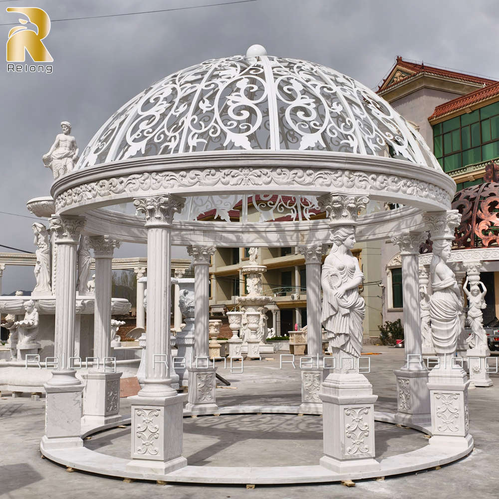 decorative marble stone pergola