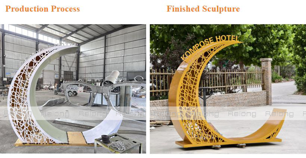 finished stainless steel moon