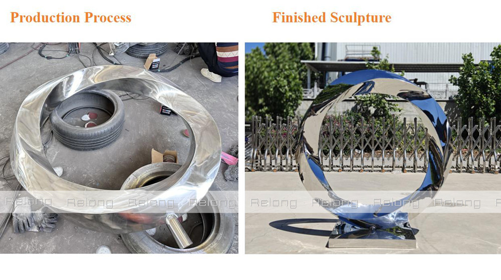 finished stainless steel sculpture