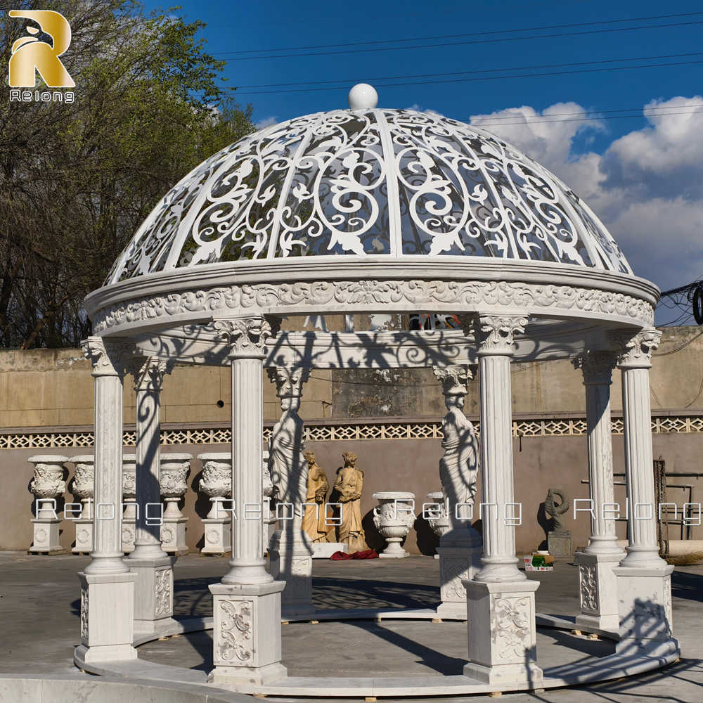 carved marble pergola