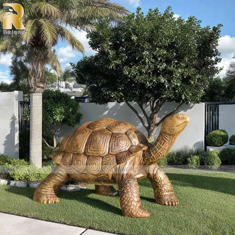 large bronze tortoise sculpture