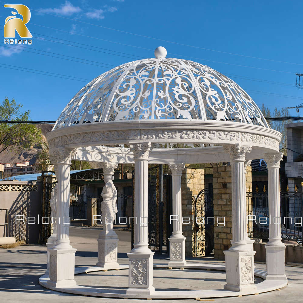 large decorative marble pergola