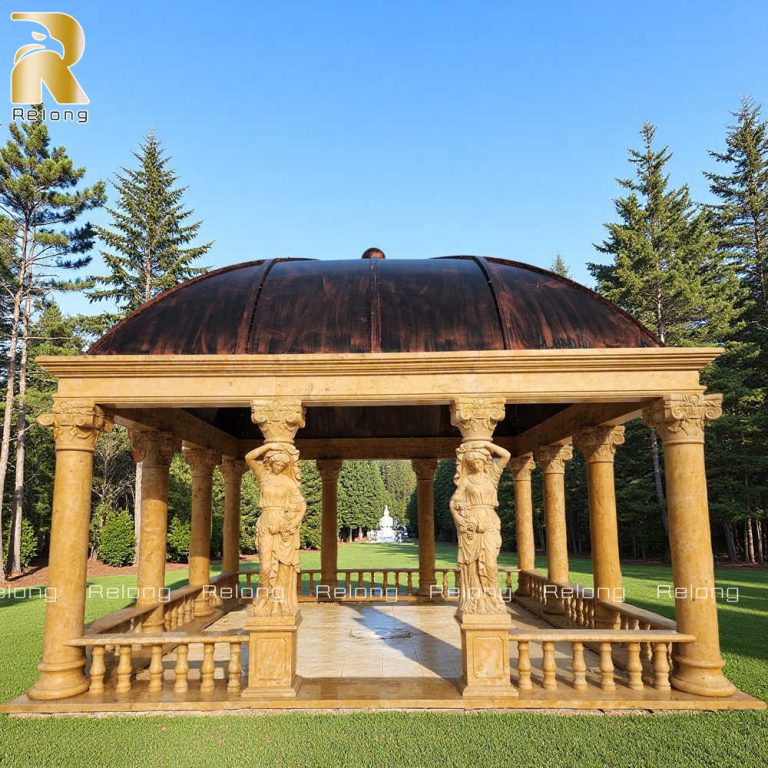large marble stone gazebo