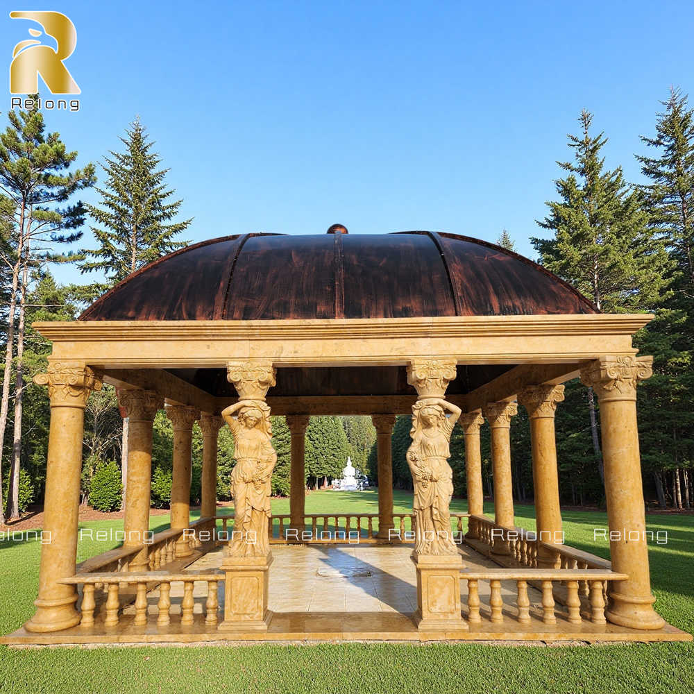 large marble stone gazebo