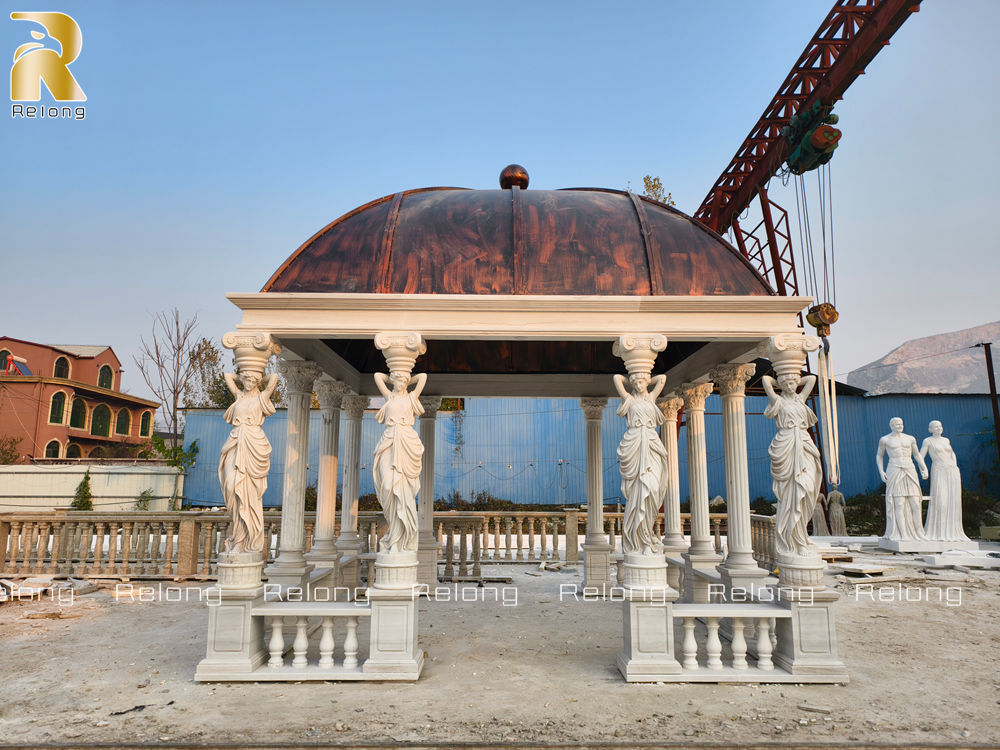 large white marble gazebo