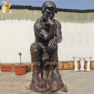 life size famous bronze thinker statue