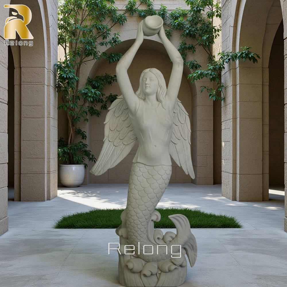 marble mermaid statue