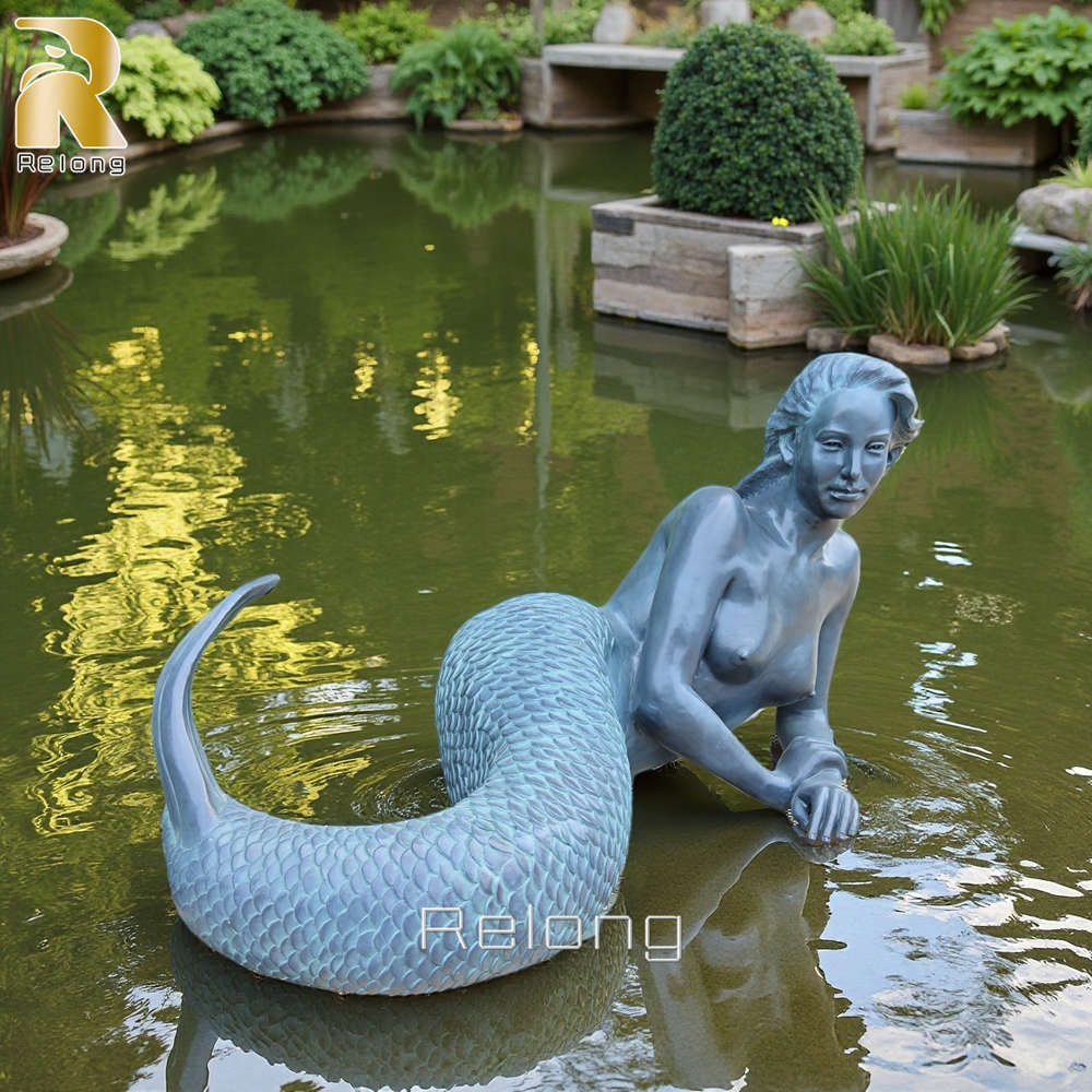 mermaid statue for pool side decor