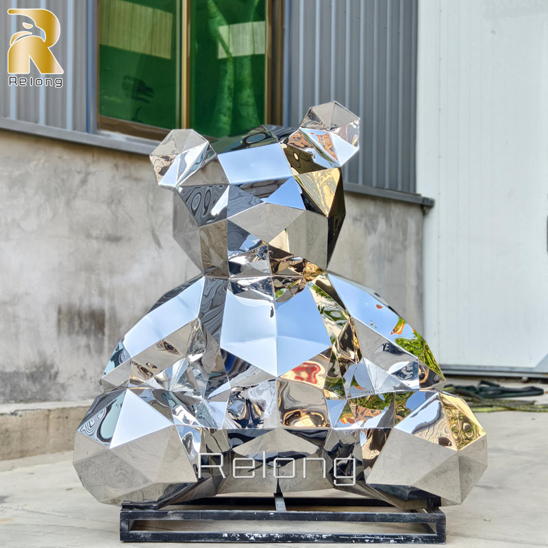 polished bear sculpture