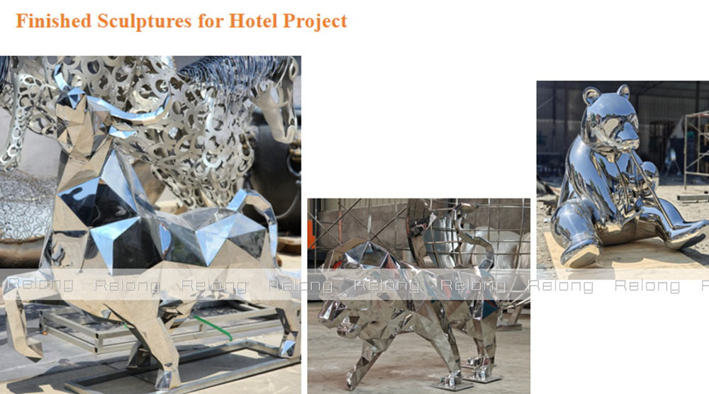 finished stainless steel sculptures
