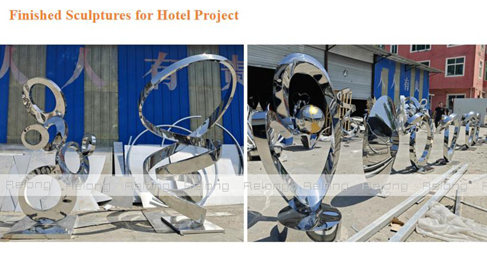 more stainless steel sculpture finished