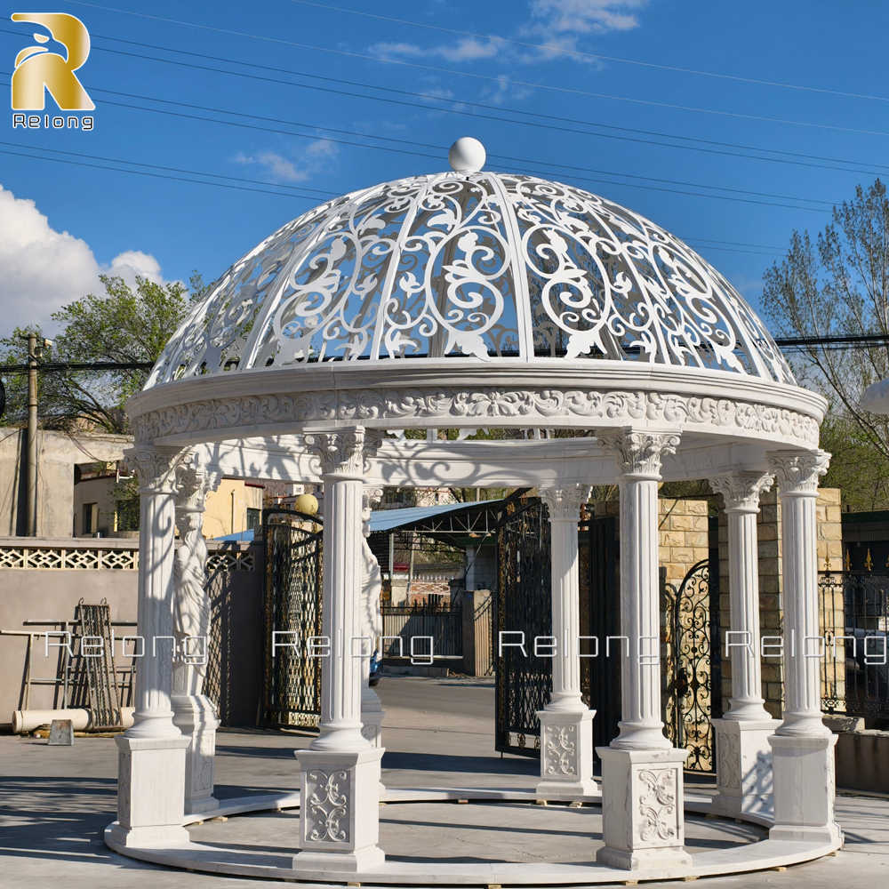 white marble pergola for home