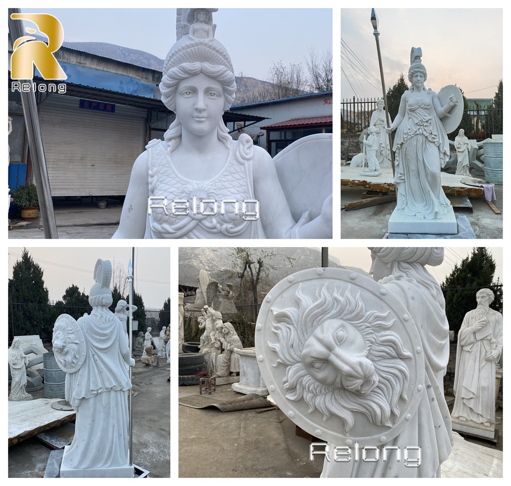 Athena goddess statue details