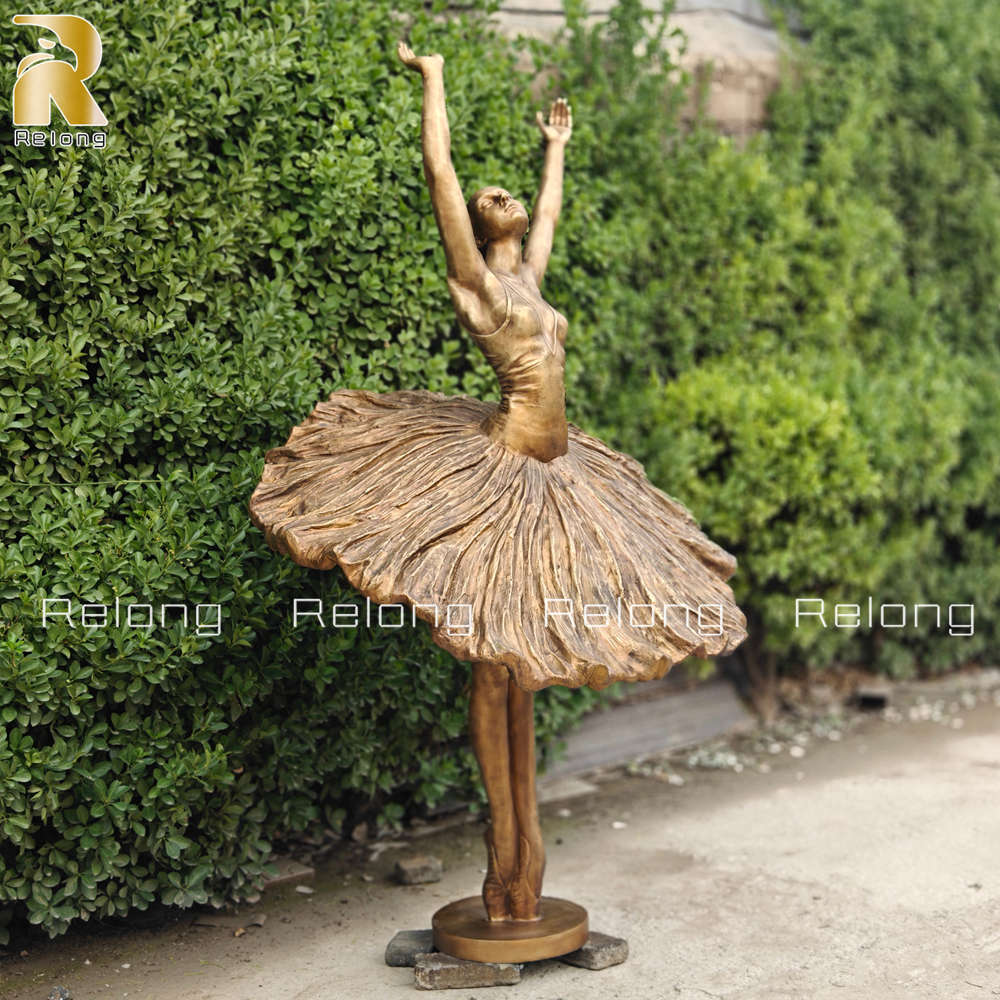 life size ballet dancer sculpture details