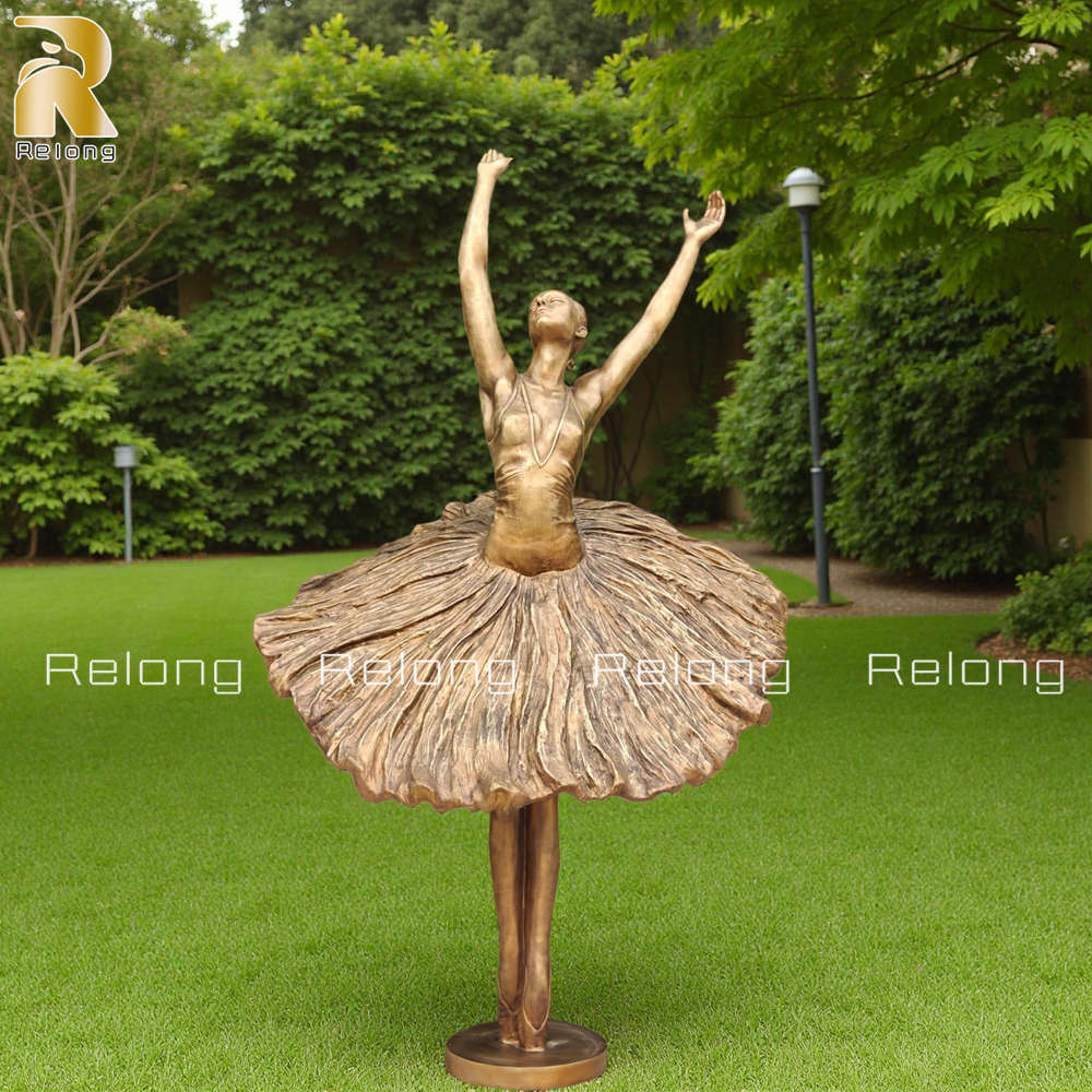 bronze ballet dancer sculpture for garden