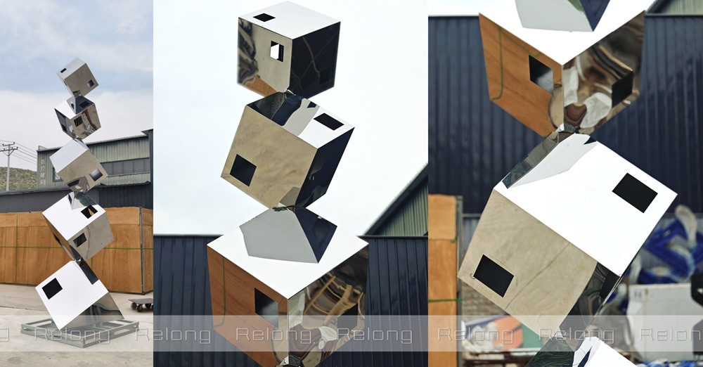 cube sculpture details