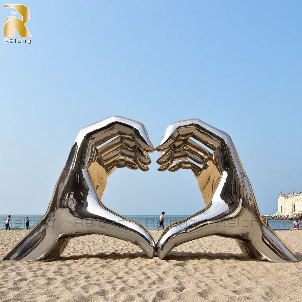 hand heart sculpture