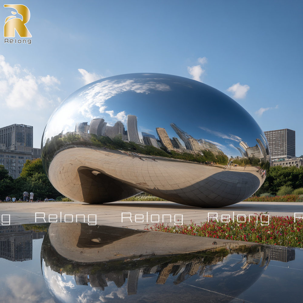 large cloud gate sculpture