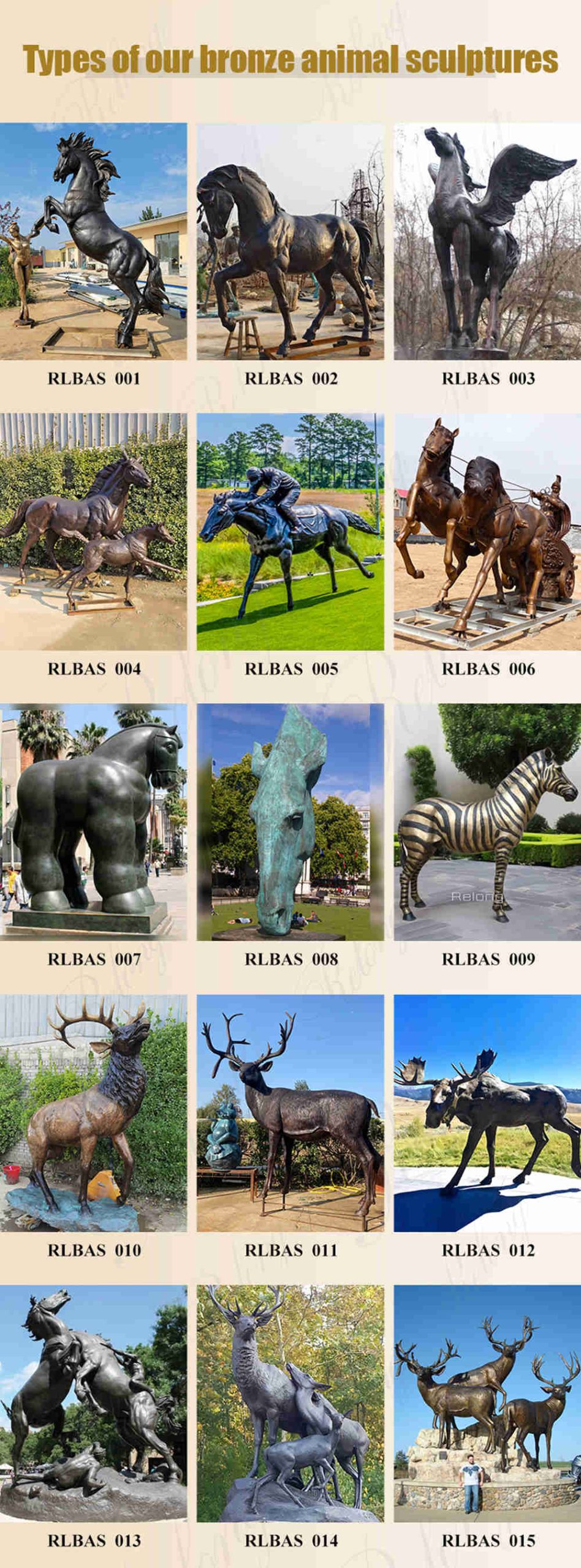 more bronze animal sculptures
